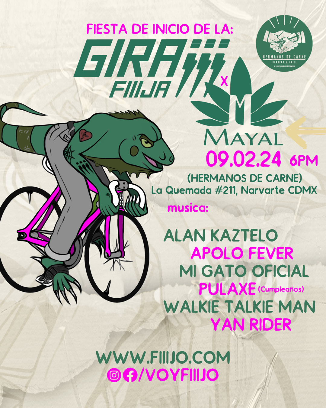 Fiesta Inicio Gira Fiiija GDL 2024 en CDMX